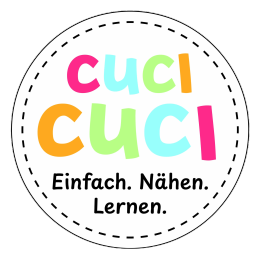 Logo ohne Hintergrund 260x260 Logo des Unternehmens cuci cuci mit dem Slogan "Einfach. Nähen. Lernen.", einer Firma die Nähbaukastensets für Kinder ab 6 Jahren vertreibt.