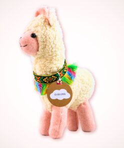 Kuscheltier Alpaka seitlich Ansicht links