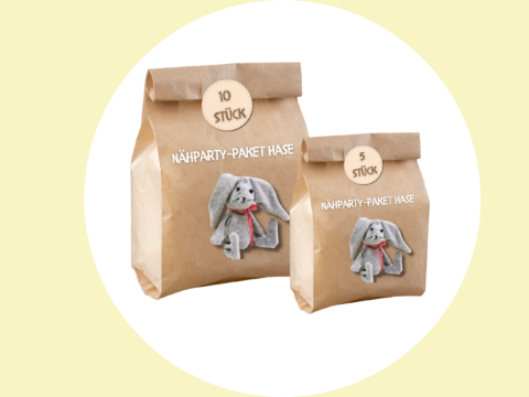 10 x Nähvorlagen Hase (14) Bild von cuci cuci-Nähparty-Paketen in Größen von 5 und 10 Stück vom Kuschelhasen Coni